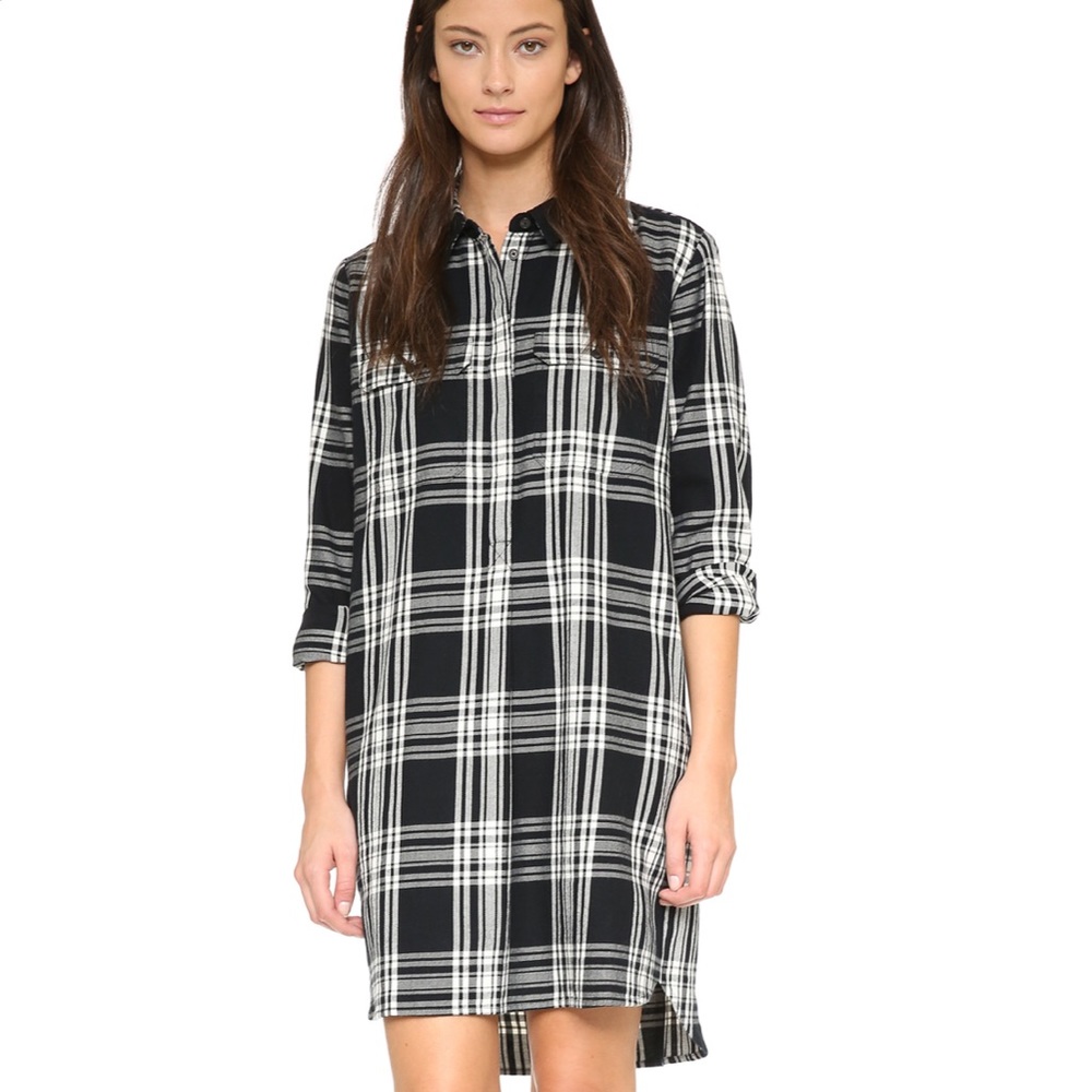 Madewell Emi Double Weave Plaid Shirt Dress